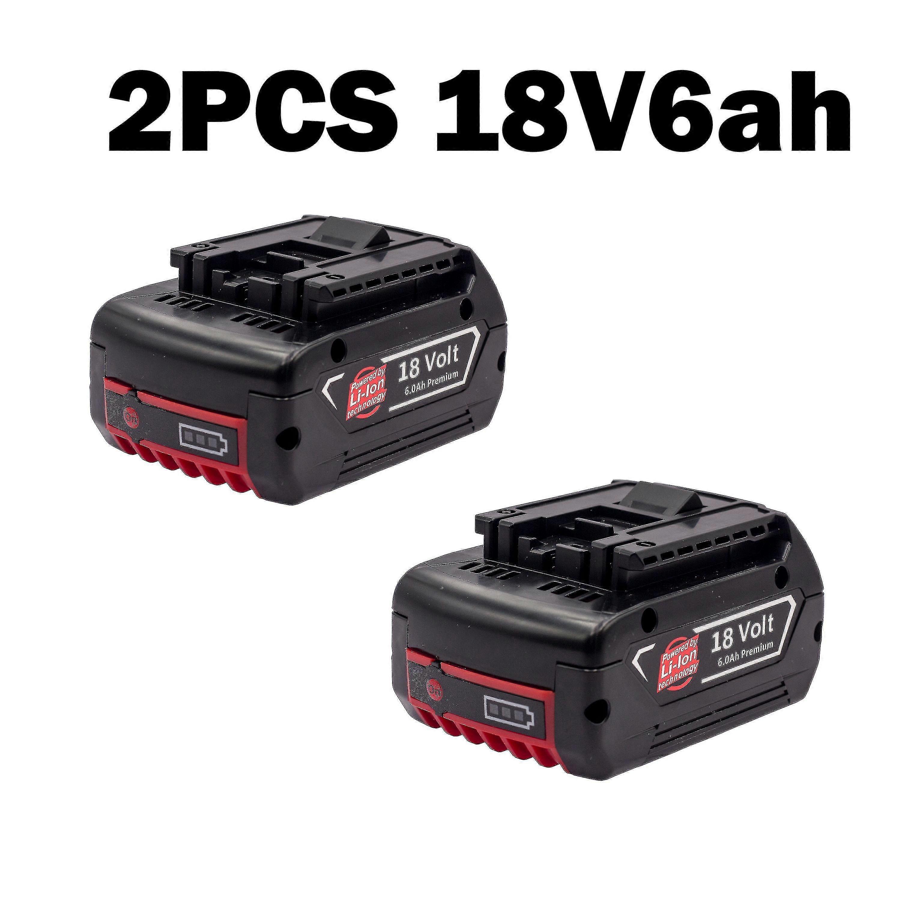 18v6.0a επαναφορτιζόμενη λι-ιονική μπαταρία για bosch 18v 6ah εφεδρικό εργαλείο δύναμης 6000mah φορητή αντικατάσταση Bat609 φως δείκτη
