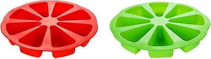 2 Pack Silicone Baking Molds, Triangle Cake Pan DIY 8 Cavity Silicone Scone Pan Cakes Slices Mold Pizza Baking