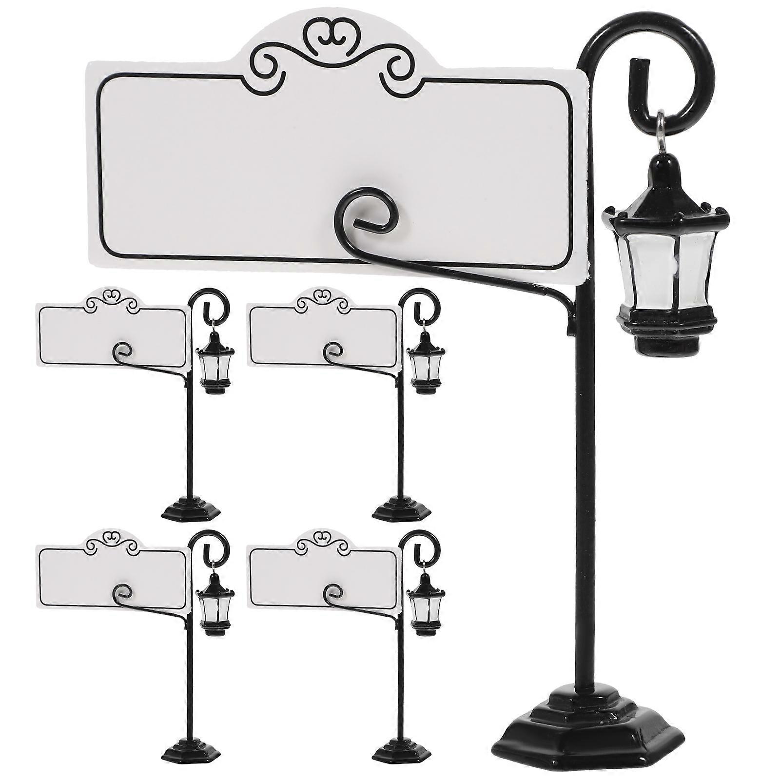 5 Pcs Street Lamp Table Place Name Table Number Stand Wedding Table Name Holders Picture Display Stand