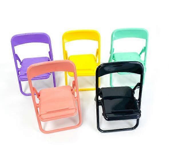 5pcs Mini Candy Colour Folding Chair Mobile Phone Holder