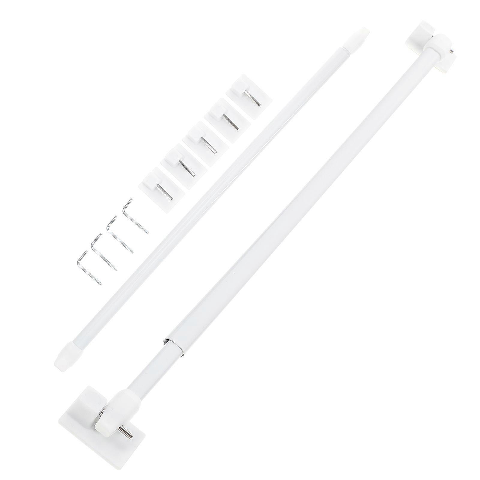 Pcs Tension Curtain Rods Closet Hanger Pole Organizer Telescopic