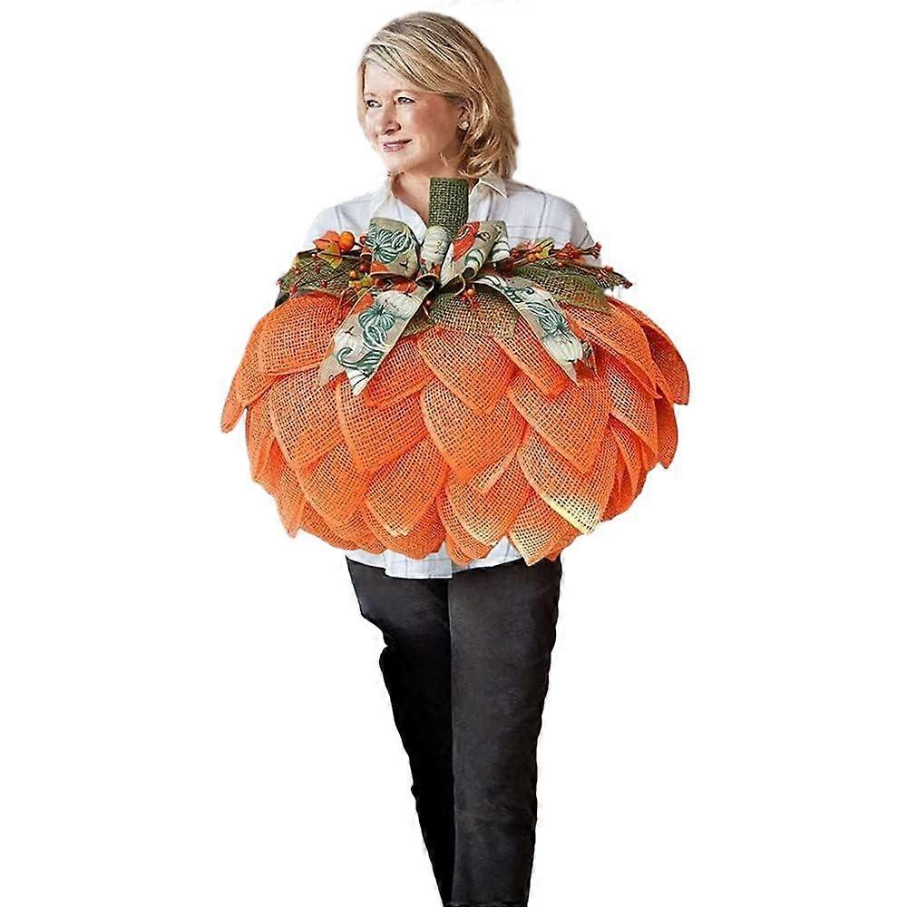 Thanksgiving Front Door Pumpkin Wreath