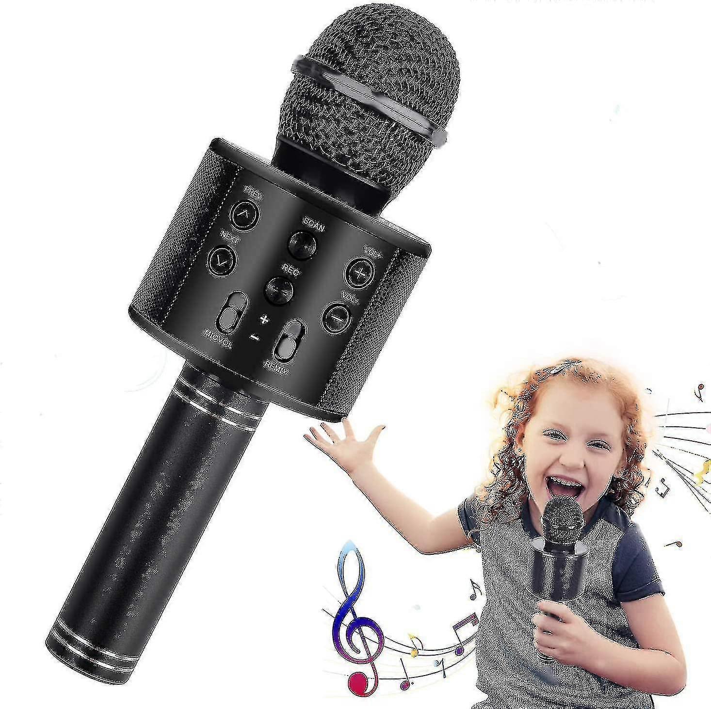 Microphone Karaoké Sans Fil, Microphone À Main Sans Fil Multifonction