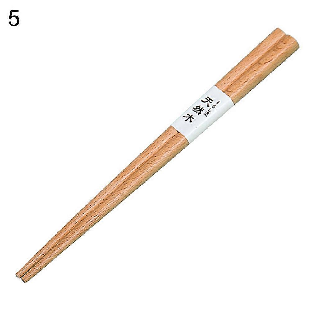 1 Pair Japanese Travel Portable Reusable Non-slip Wooden Chopsticks Tableware
