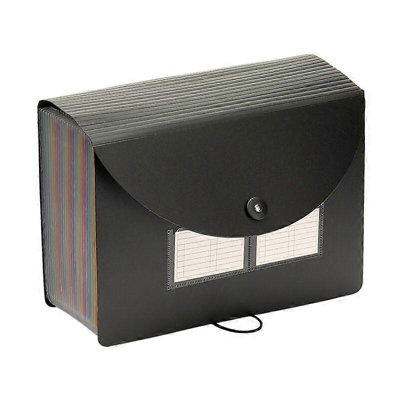 Winter promotion,24 Pocket A4 File Folder with Lid, Large Capacity Accordion Expandable File Folder/Expandable Accordion File Folder for School, Offic