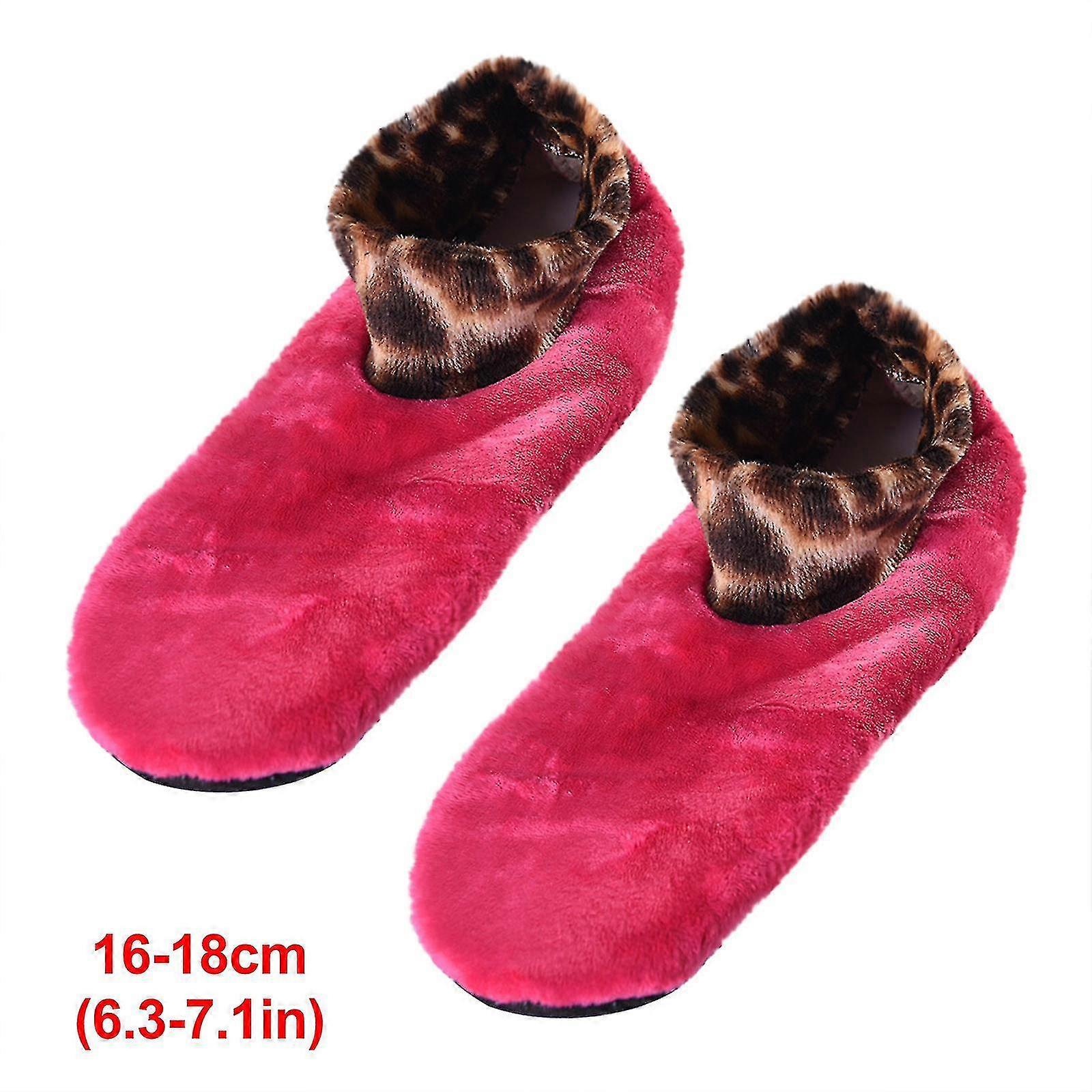 Autumn And Winter Children's Leopard Print Floor Socks Double Layer Plus Velvet Thickening Non-slip Warmth Not Down Velvet Yoga Dance Socks