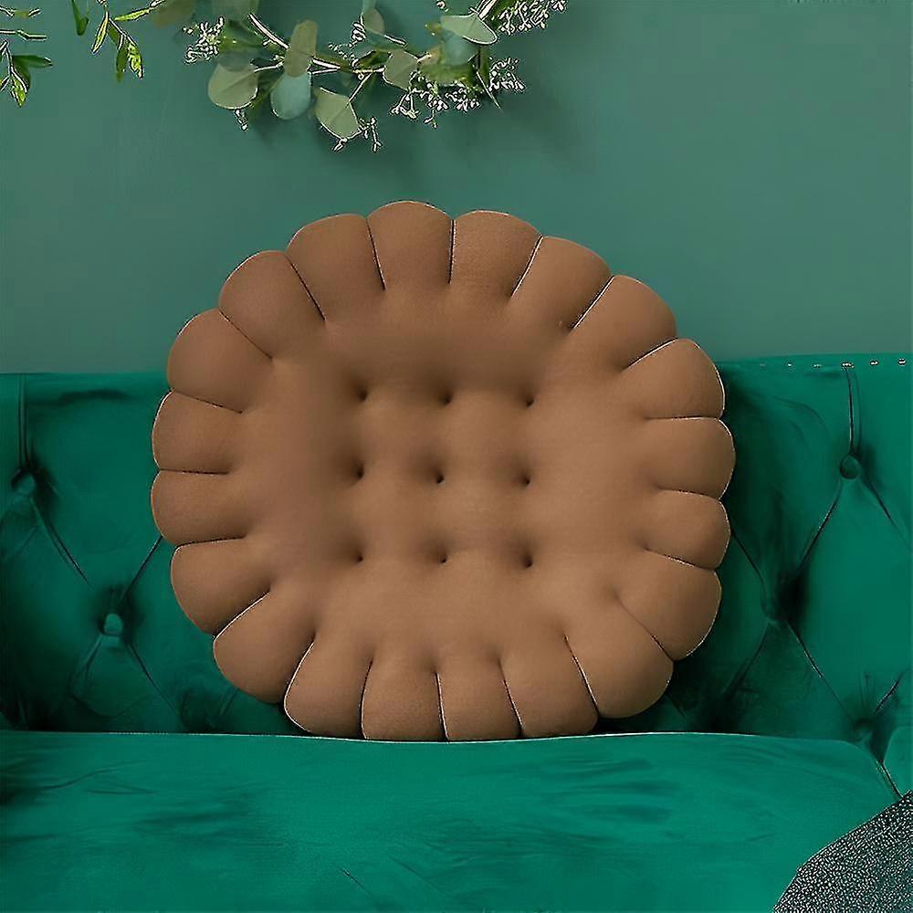 Biscuit Cushion Real Biscuit Shaped Plush Cushion Soft Creative Pillow Cookie Tatami Backrest Cushion