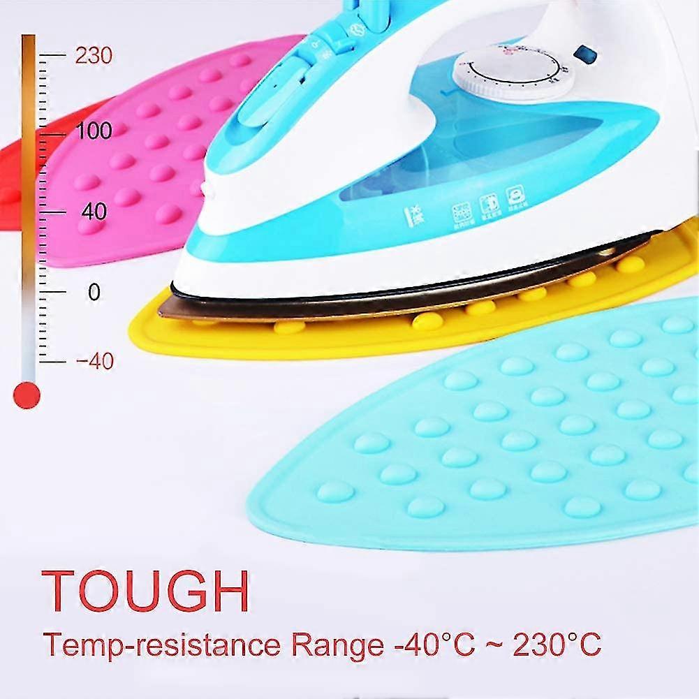 Iron Holder And Pad Silicone Non-slip Non-slip Heat Resistant Iron Mat For Iron And Cutlery And Cups -40~230 27 X 14 X 0.7cm(red)