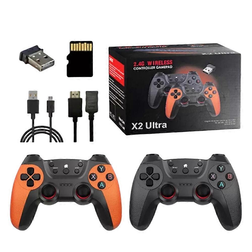 128 GB X2 Ultra Game Stick 4k, Retro Game Stick mit integrierten 21 Emulatoren, 35.000+ Spiele mit 2 Wireless Game Controller