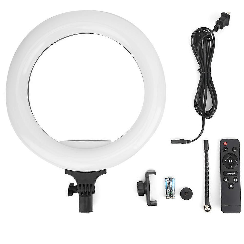 14 Inch Ring Fill Light with Remote Control for Live VLog Video Shooting US Plug AC100‑240V