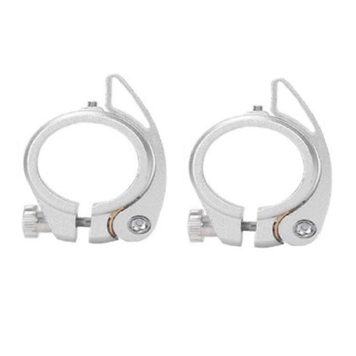 2Pcs Folding Bicycle Seat Pipe Clamp with Quick Release Lever on Behalf is Suitable Sp8 Pipe Clamp