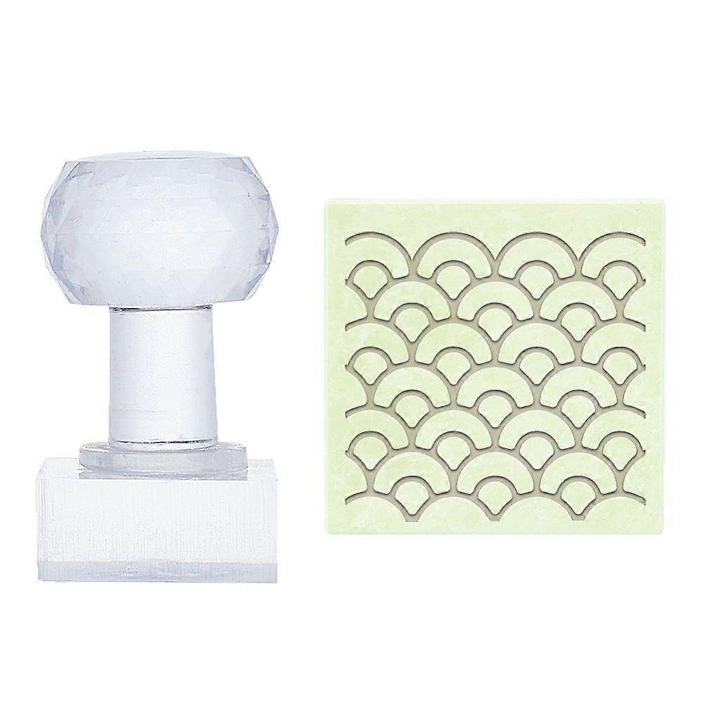Clear Acrylic Soap Stamps DIY Soap Molds Supplies Rectangle with Scale 60x38x38mm Pattern: 34x35mm