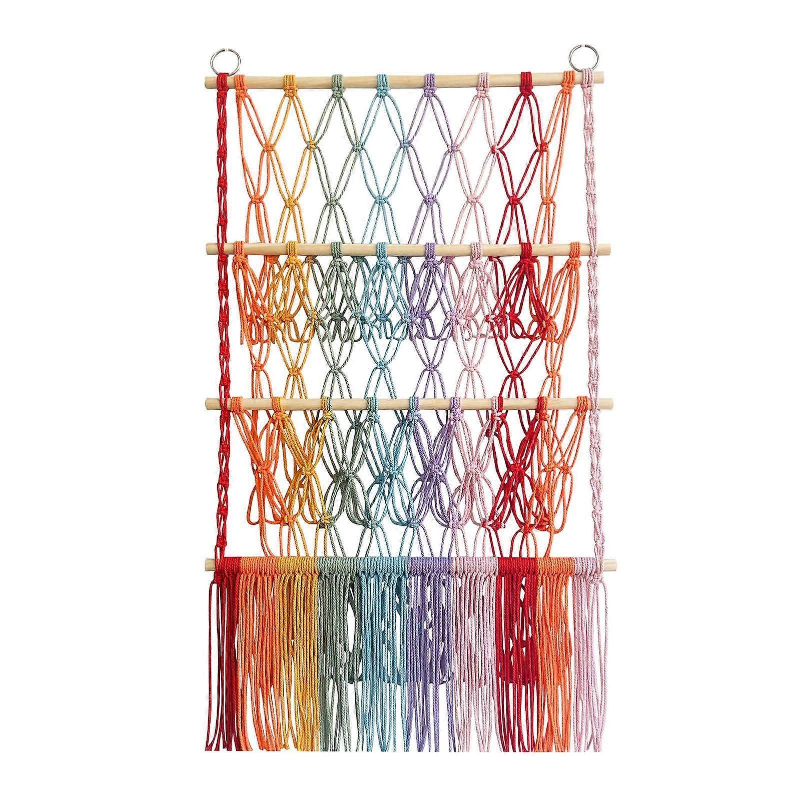 Stuffed Animal Toy Net Hammock Wall Hanging Organizer 3-Layer Design Easy to Install Display Plush Toy Storage Holder