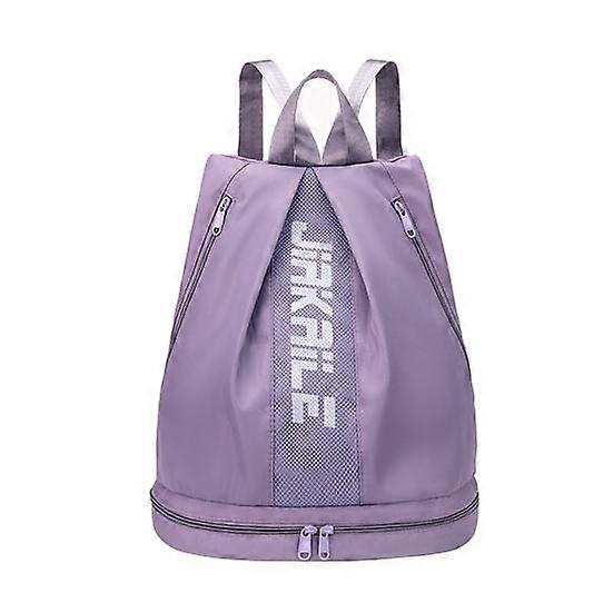Backpack Gym Bag with Shoes Compartment Adjustable Shoulder Strap Zipper Closure Large Capacity