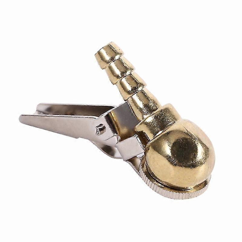 Tyre Inflator Value, Hose Barb Clip-on Ball Foot Air Chuck Tire/tyre Inflator Gauge Fitting Tool1pcsgold