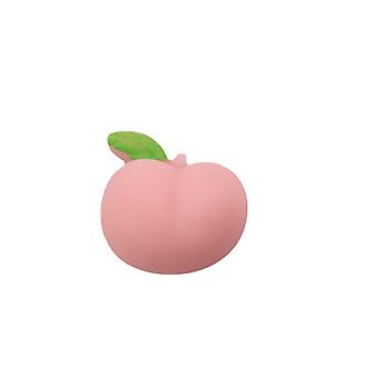 Peach Shaped Squeeze Toy TPR Soft Elastic Cute Squeeze Stress Relief Toy for Home Office