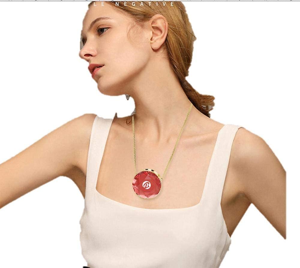 Personal Air Purifier Necklace Mini Portable USB Negative Ion Generator Low Noise-Red