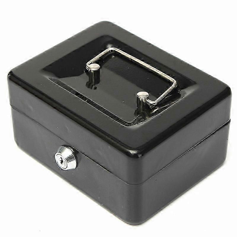 Lockable Cash Box Deposit Slot Cash Money Box Safe Portable With 2 Keys
