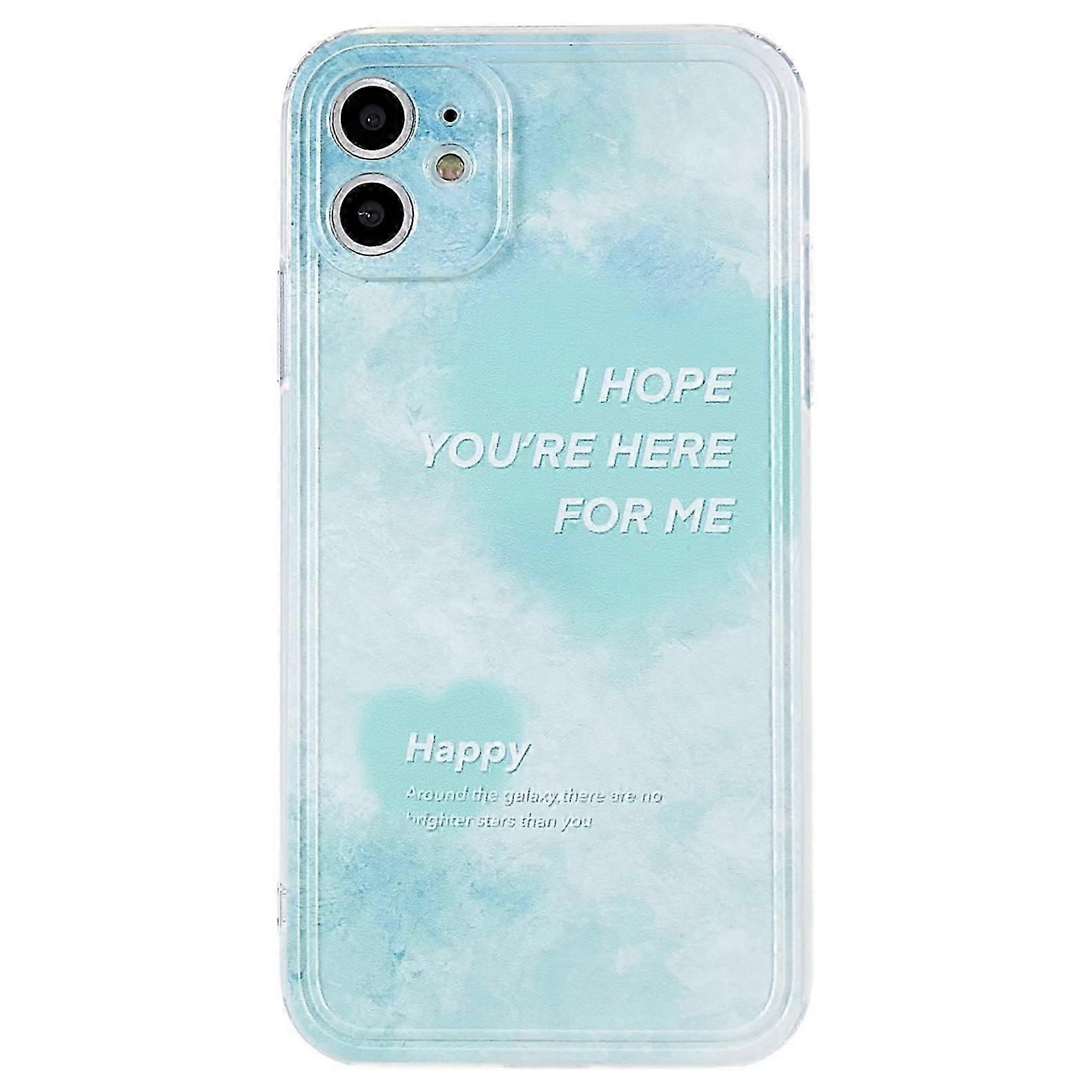 For iPhone 11 6.1 inch Anti-drop Pattern Printing TPU Back Case Straight Edge Precise Cutouts Cover Shell