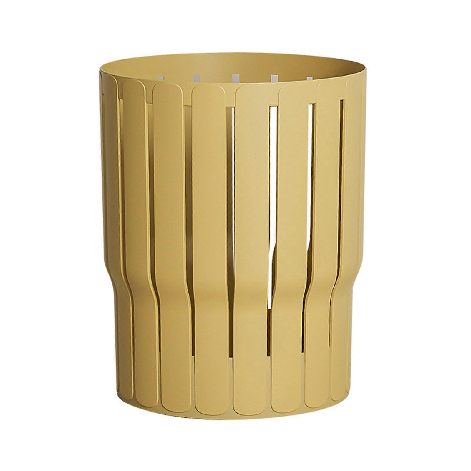 Trash Receptacle Open Top 10L Garbage Can Compact Space for Kitchen Office Bathroom Garbage Trash Can Yellow
