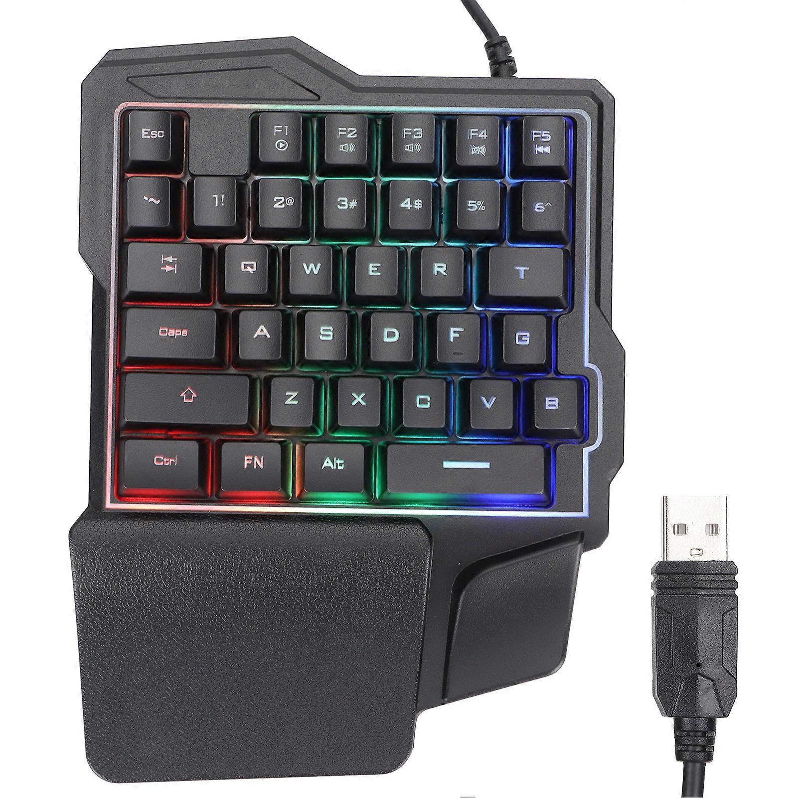 Gaming Keyboard USB Wired Ergonomic Backlit for PC Accessories