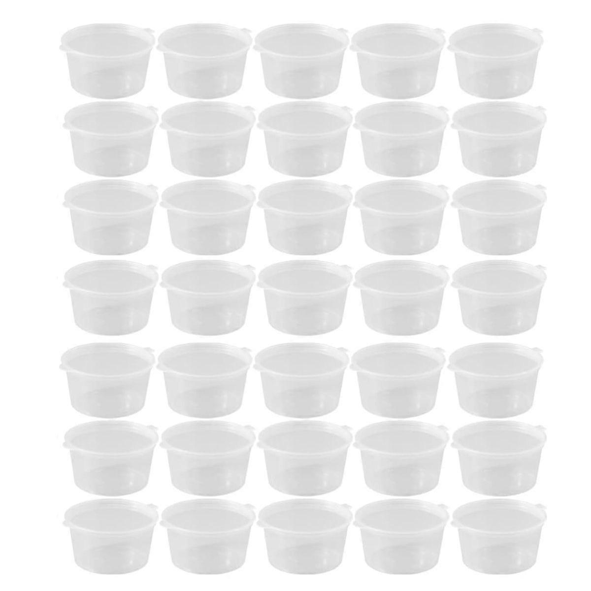 100PCS Container Slime Storage Container Slime Attached Lid Sauce Condiment Cup Disposable