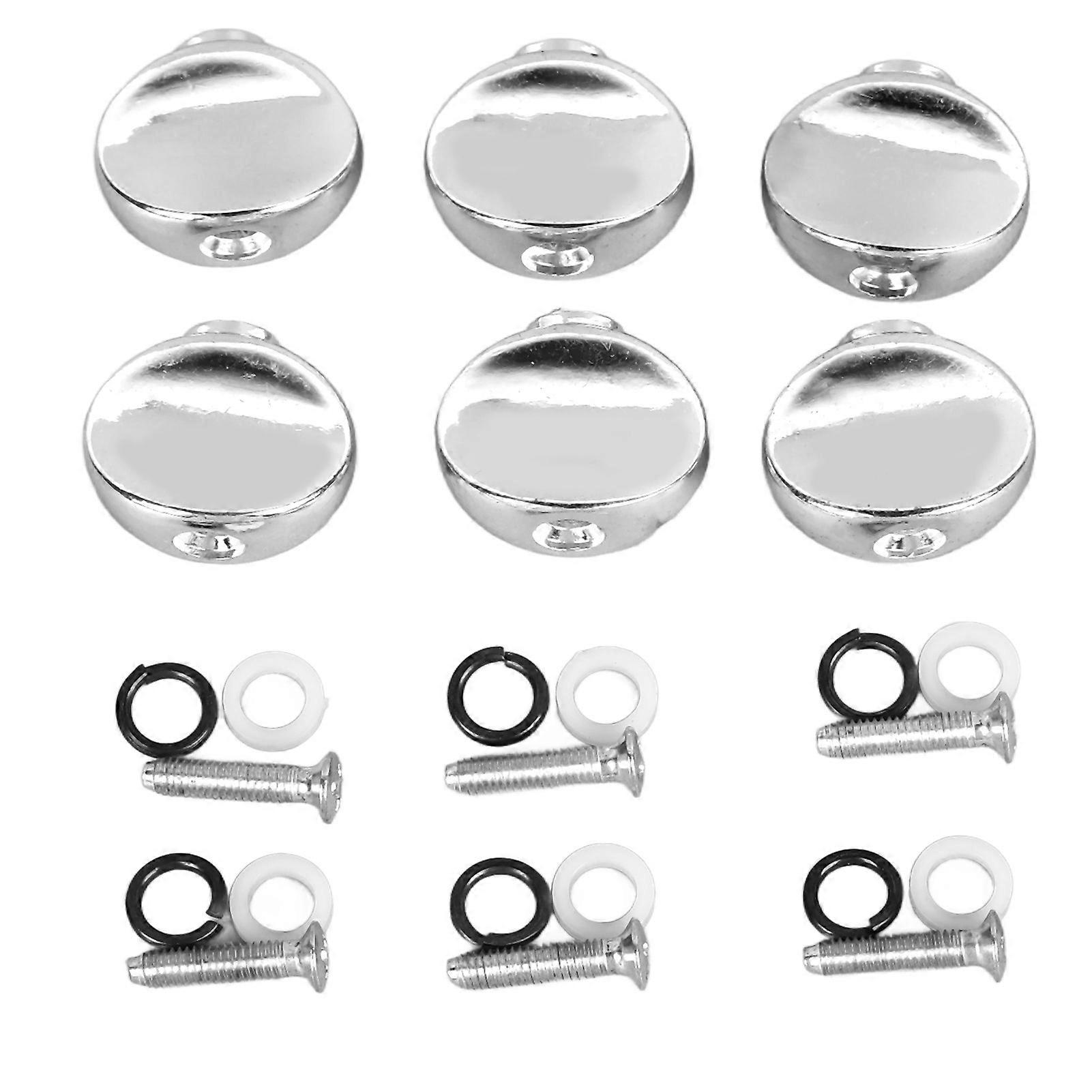 Case Pack Guitar Tuning Knobs Metal Buttons Easy to Install Tuning Knobs for Acoustic Electric Guitar