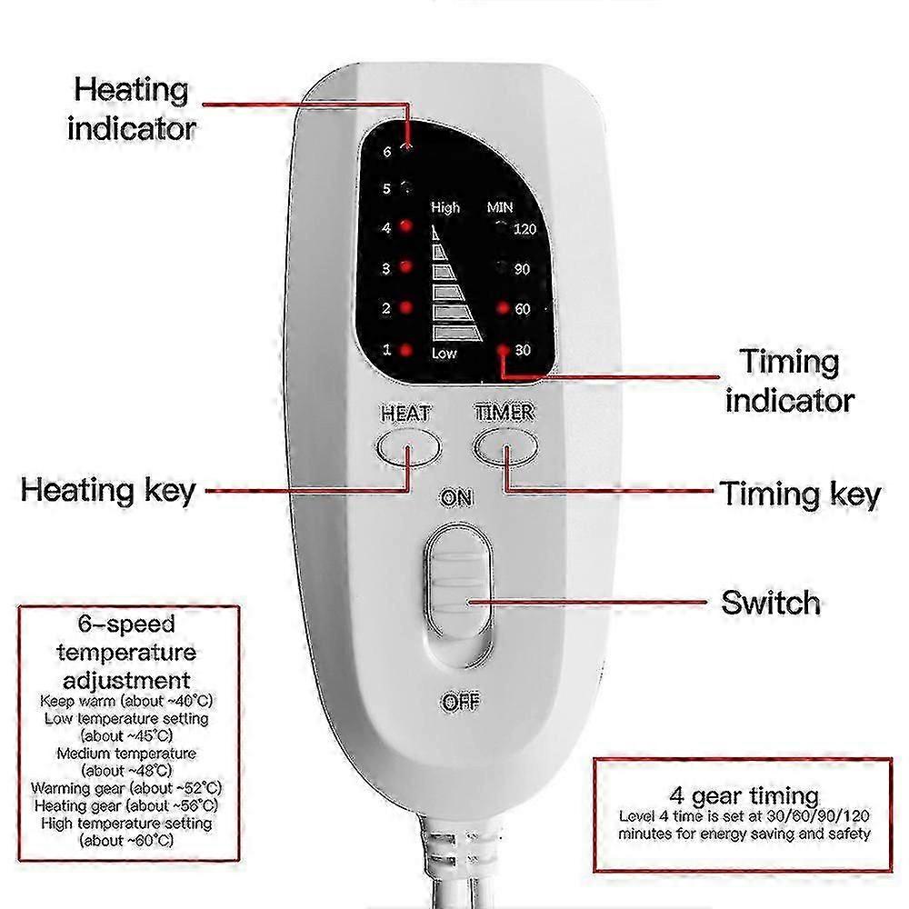 Timing Adjustable Portable Neck Protection Electric Blanket