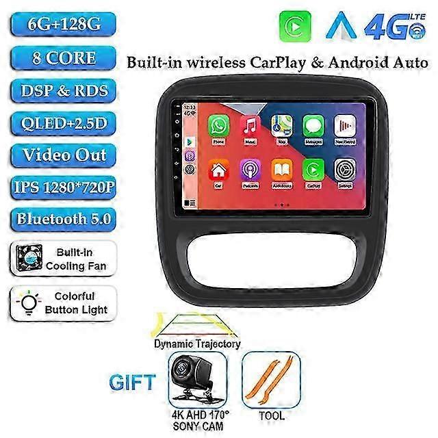 Android 12 Billjud Intelligent För Renault Trafik 3 2014 - 2021 Opel Vivaro B 2014 - 2018 Multimedia Video Player Navigation