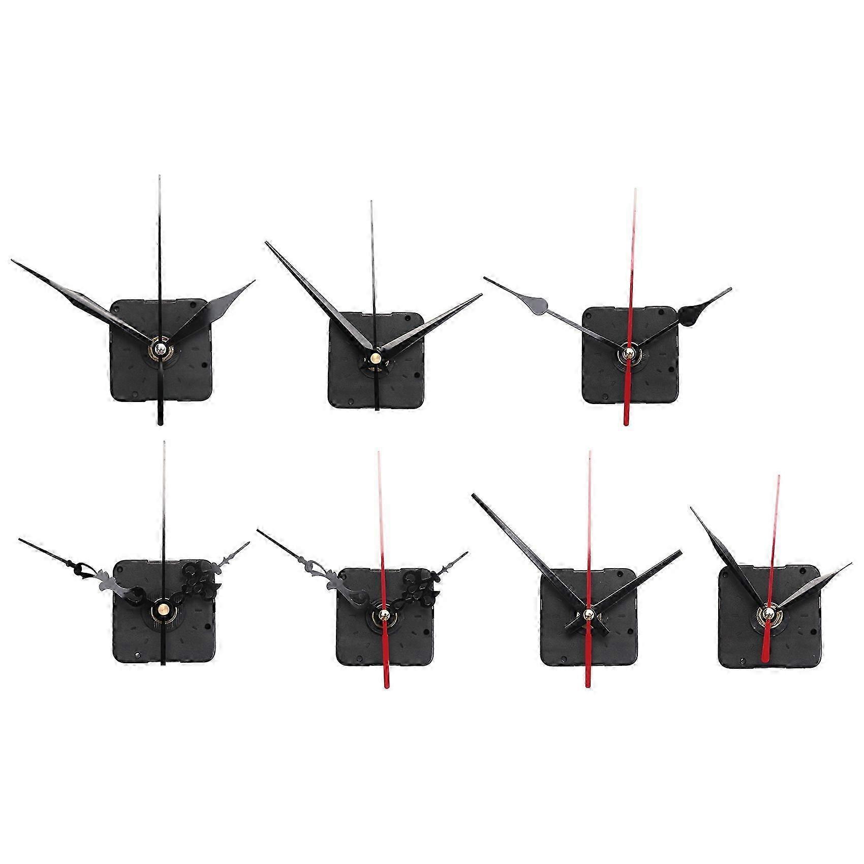 7 Sets Quartz Clock Movement Mechanism, Silent Short Shaft Clock Mechanisms with Hands, Wall Clock