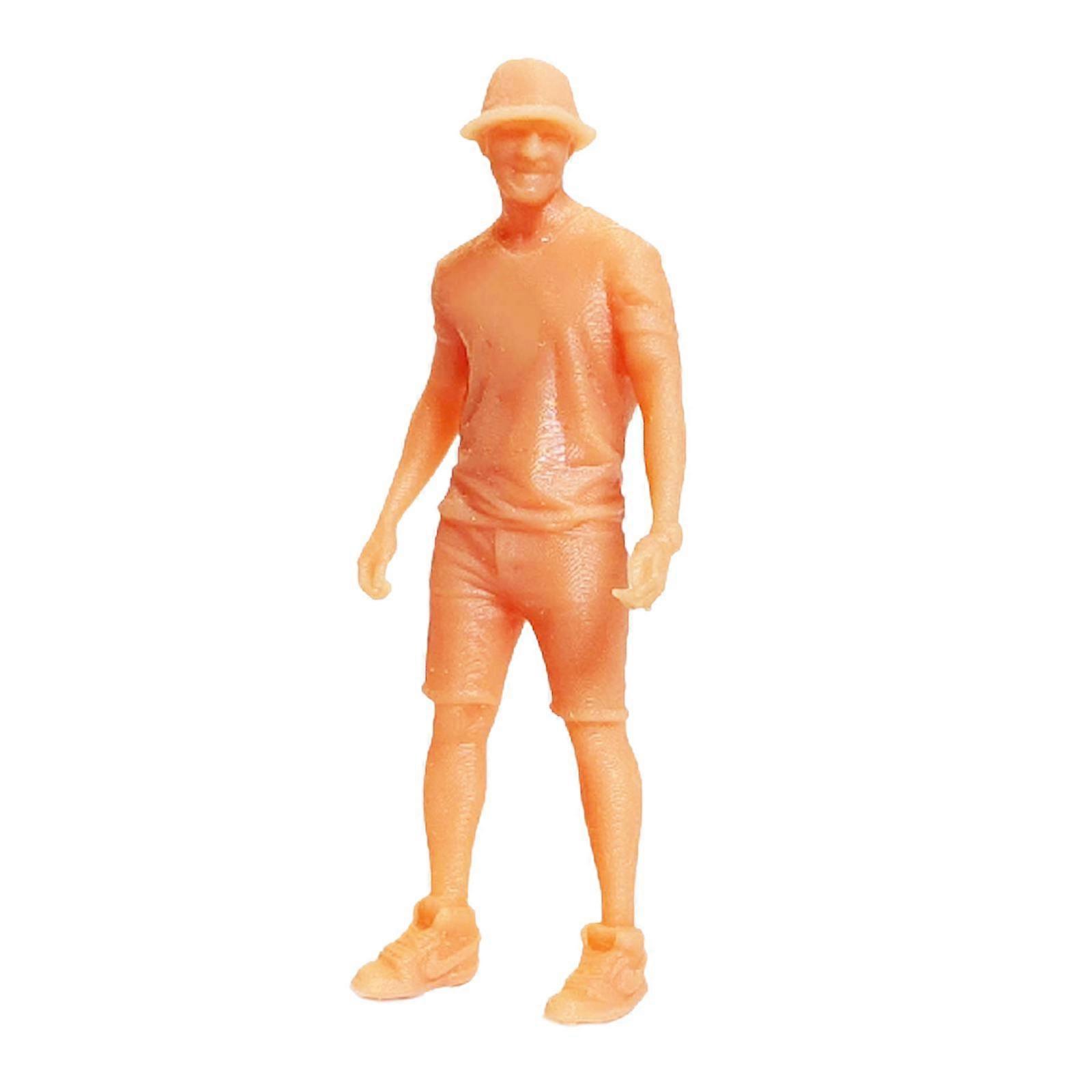 1/64 Scale Model People Unpainted Figures, Tiny People Model Diorama Figures for