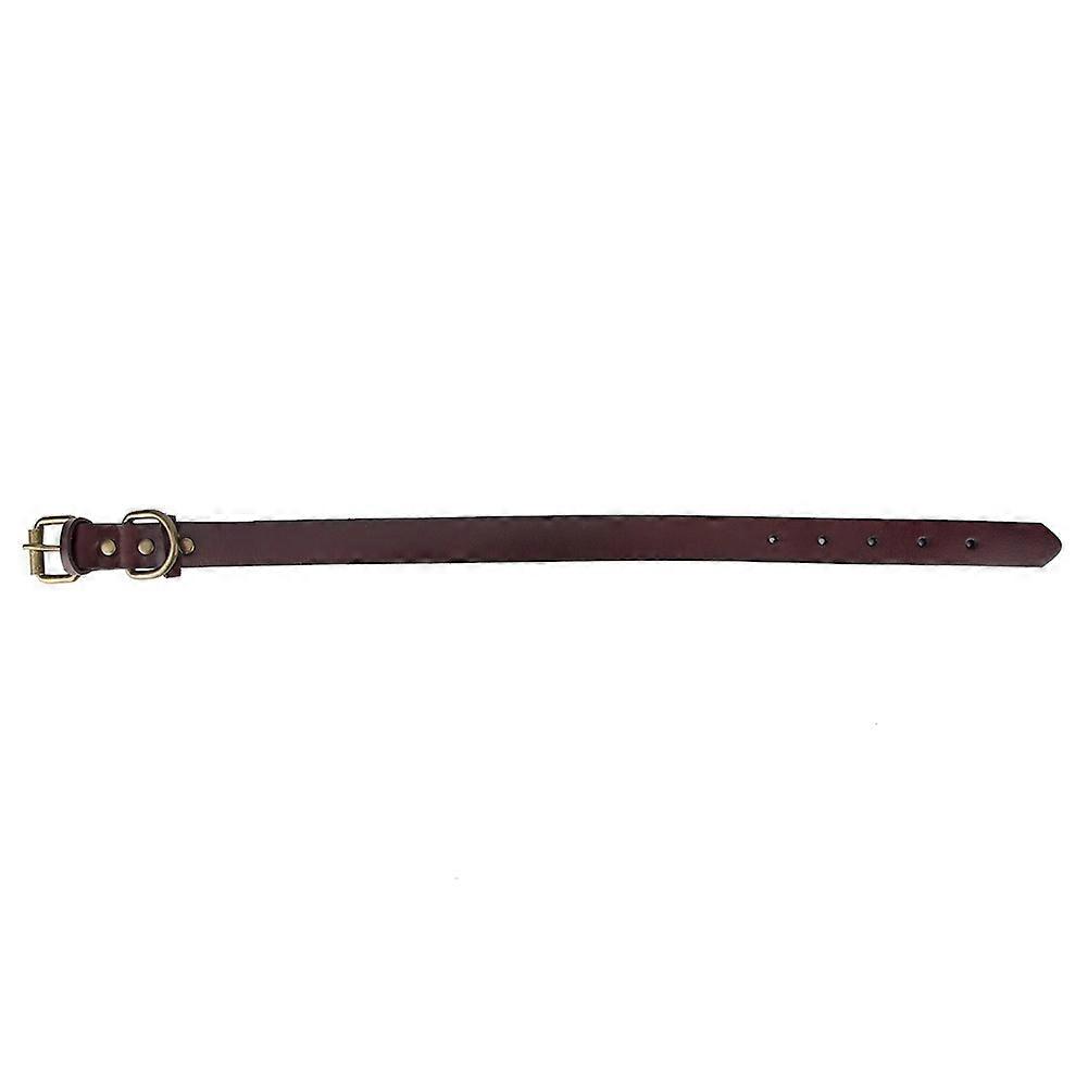 Artificial Leather Adjustable Dog Neck Collar with Metal Buckle for Medium and Small Breeds, Comfortable and Durable