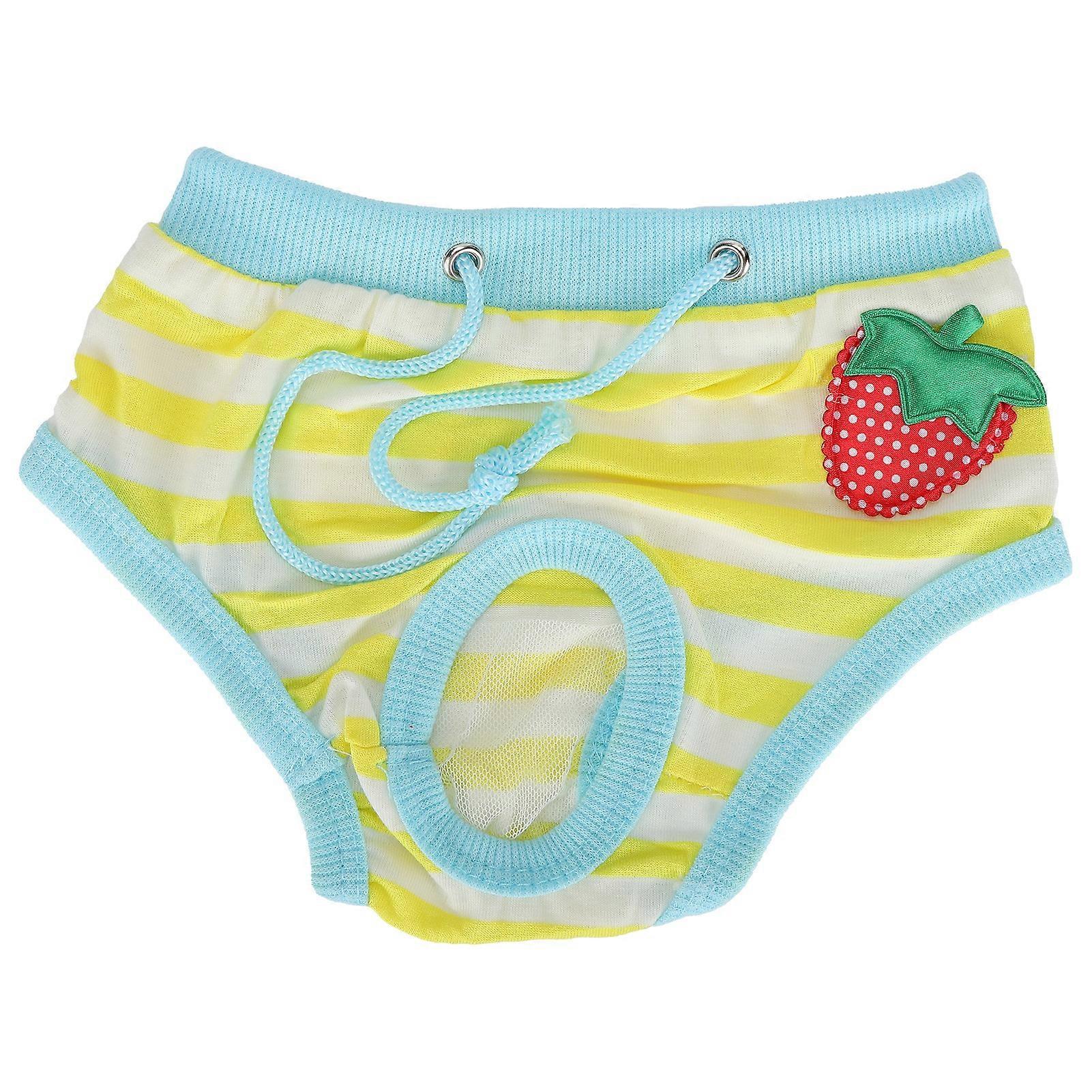 Pet Pigs Physiological Pants Strawberry Pattern Sanitary Underwear Diapers for Small and Medium Pigs, Soft Cotton Material
