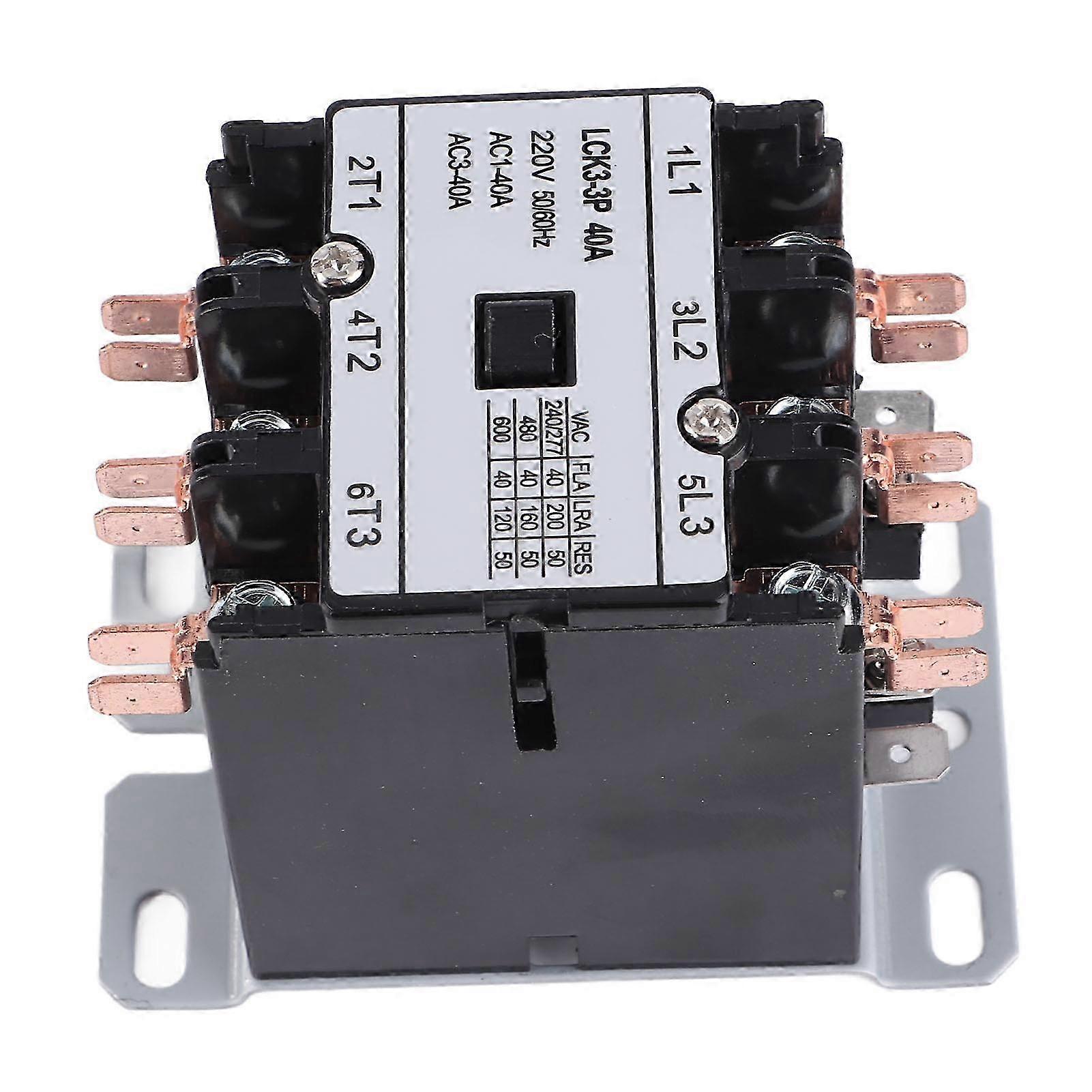 Air Conditioner Contactor Heating Ventilation Air Conditioning Contactor 40A 3P for Power Control 220V