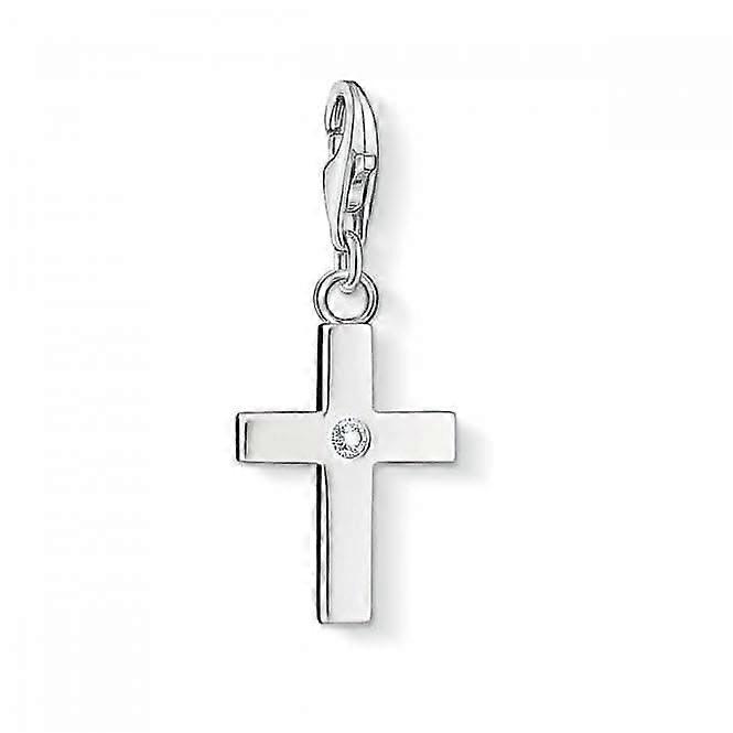 Thomas Sabo Charm Club Silver Cross with Stone Charm 0366-051-14