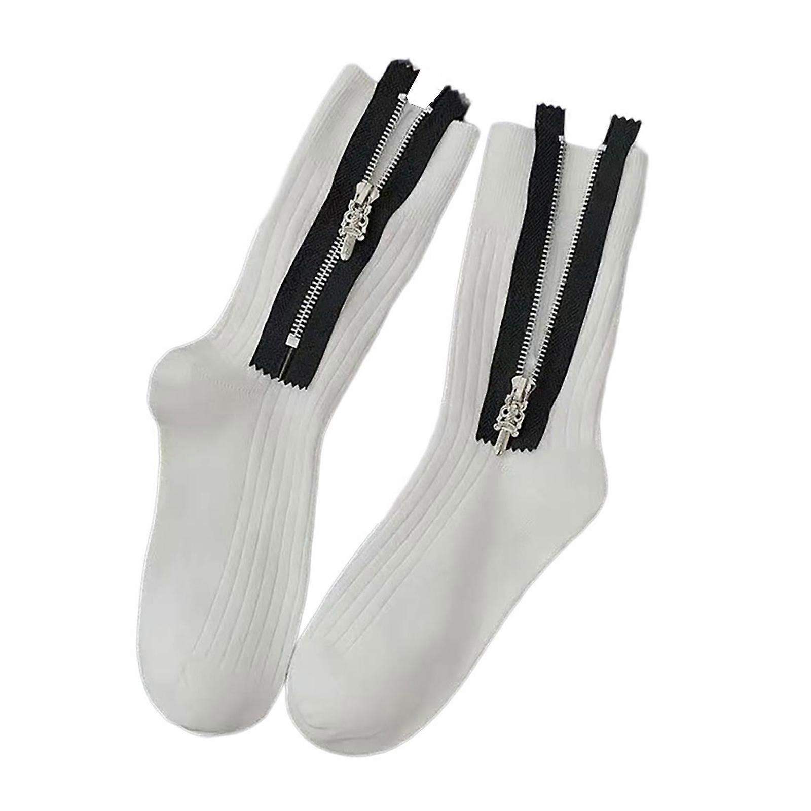 Crew Socks Simple Cotton Socks for Outdoor Indoor Winter Warm  White does not open 