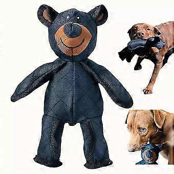 Onbreekbare Teddy Extreme Bear Dog Toy Agressieve kauwers Onverwoestbare Gevulde Pluche Hond Squeaky Toy