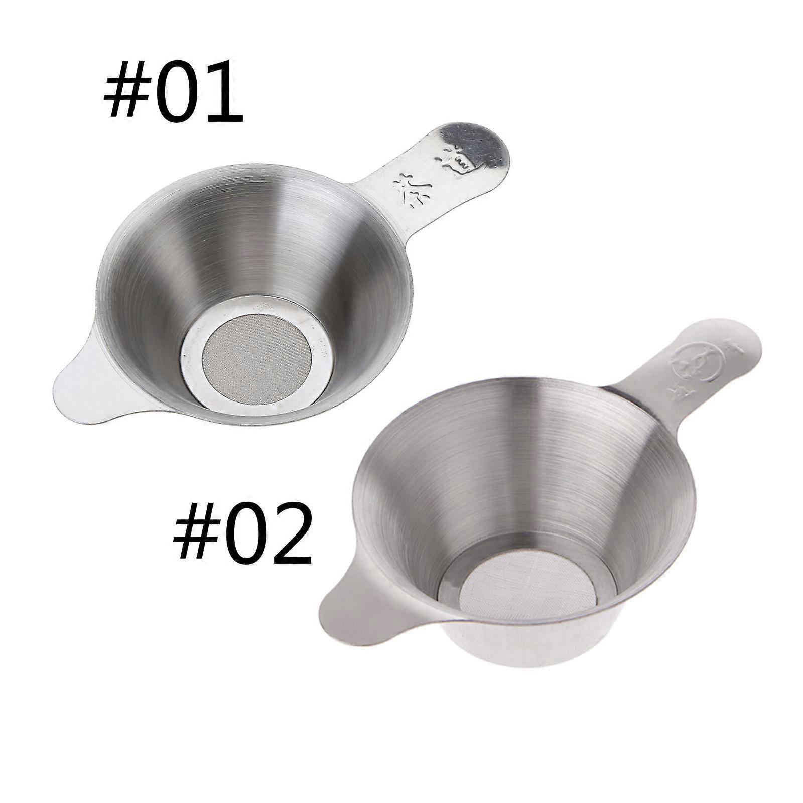 Rustfritt Stål Tefilter Løs Leaf Infuser Urte Dobbel Mesh Sil L