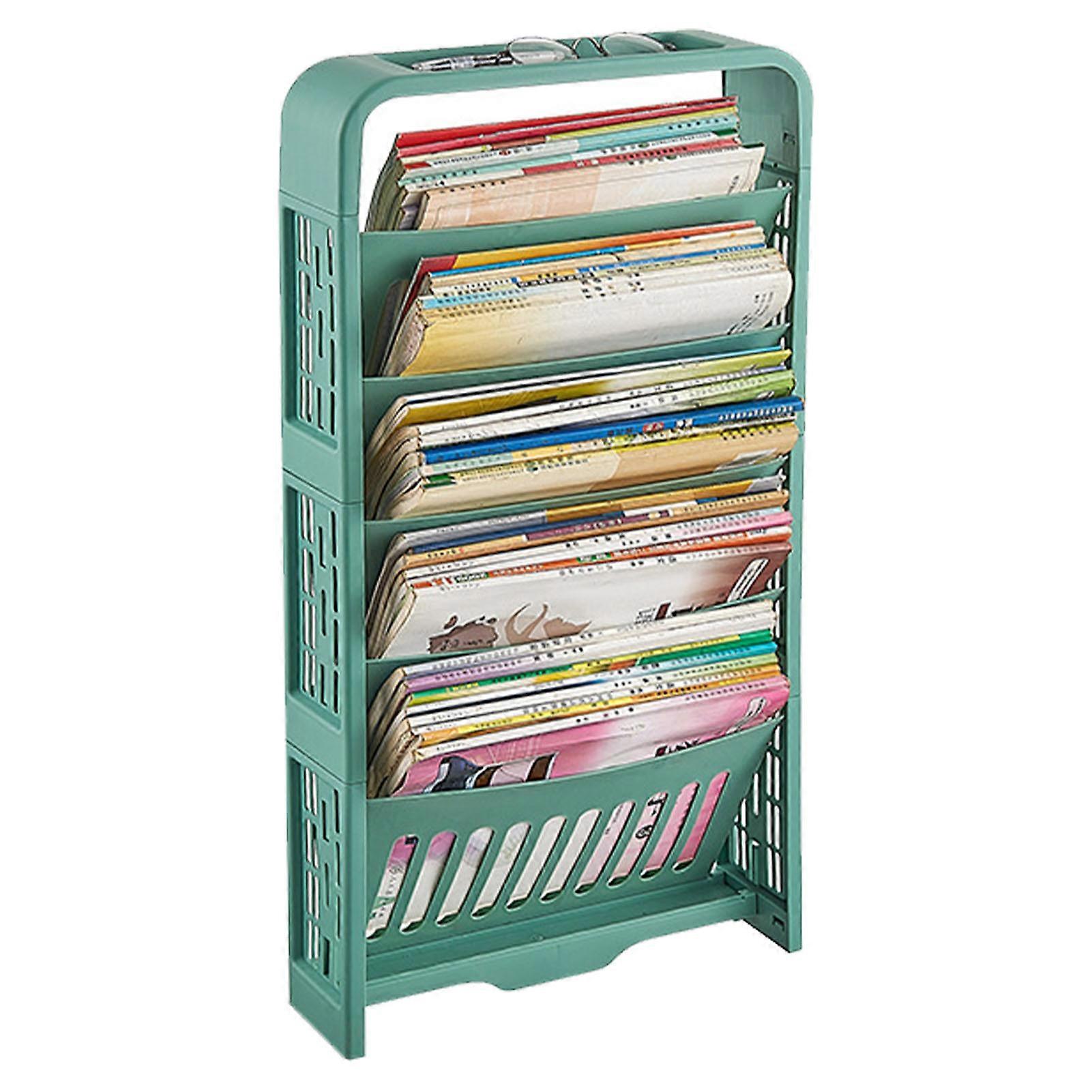 Bookshelf Large Capacity Multi Layer Book Organizing Storage Shelf for Students Classroom Home