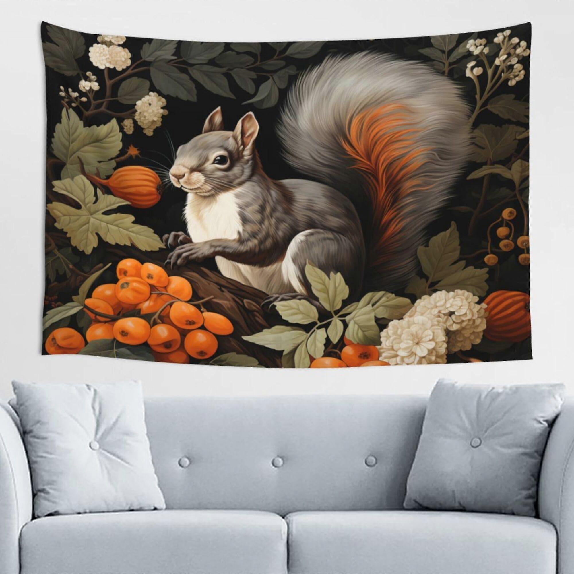 Squirrel Tapestry for Bedroom Wall Decor 40x60 Inches