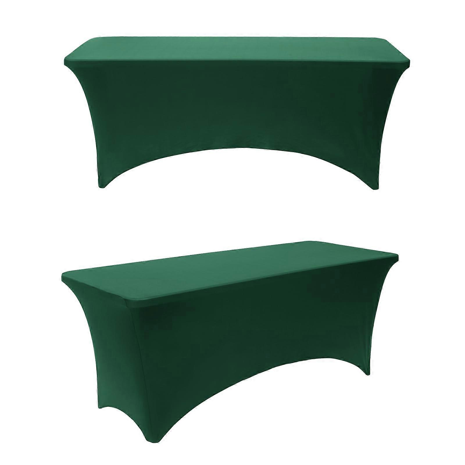 2 Pack Royal Blue Rectangle Spandex Elastic Tablecloth for Birthday Kitchen 6FT