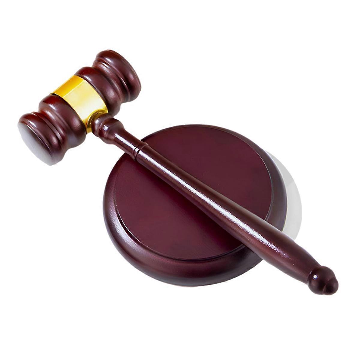 Perfect Desk Accessory, Wooden Gavel and Sound Block Set for Lawyers