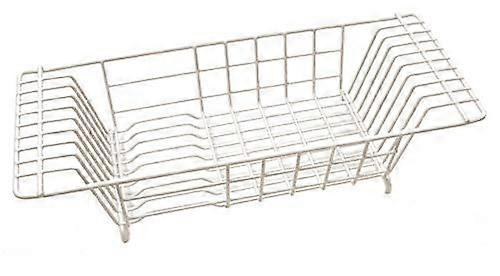 White Over The Sink Dish Drying Rack for Kitchen