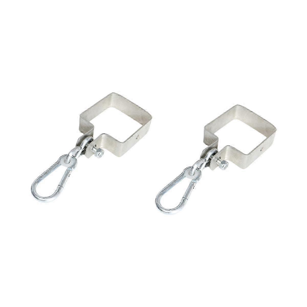 Square Swing Fastener with Linkage Spring and Buckle Hook for Wood Swing Assembly