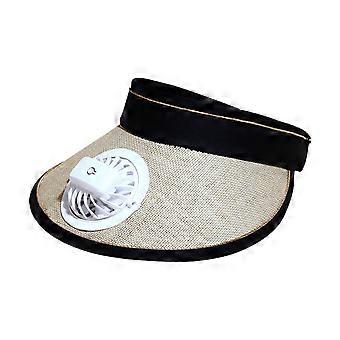 Women Sun Hat For Girls Women Sunshades Sports Hat with Fan Empty Top Adjustable Hat Straw Hat Wear Unisex Hat  Khaki
