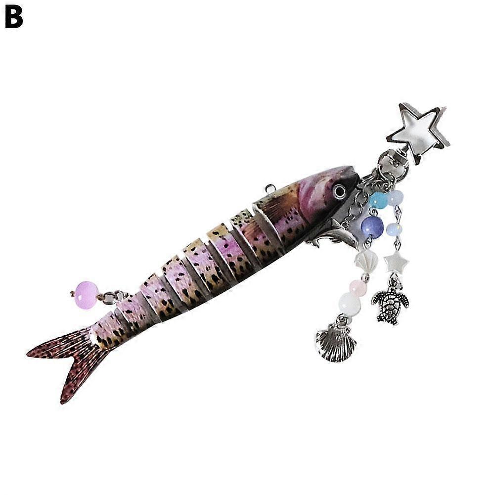 Fish hook keychain bait keychain backpack pendant reative