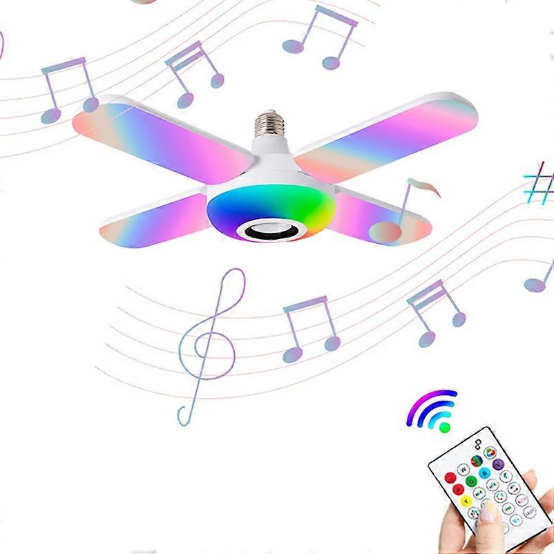 Smart Remote Control Colorful Folding Music Bulb Light with Audio Function, Spec: New 4+1