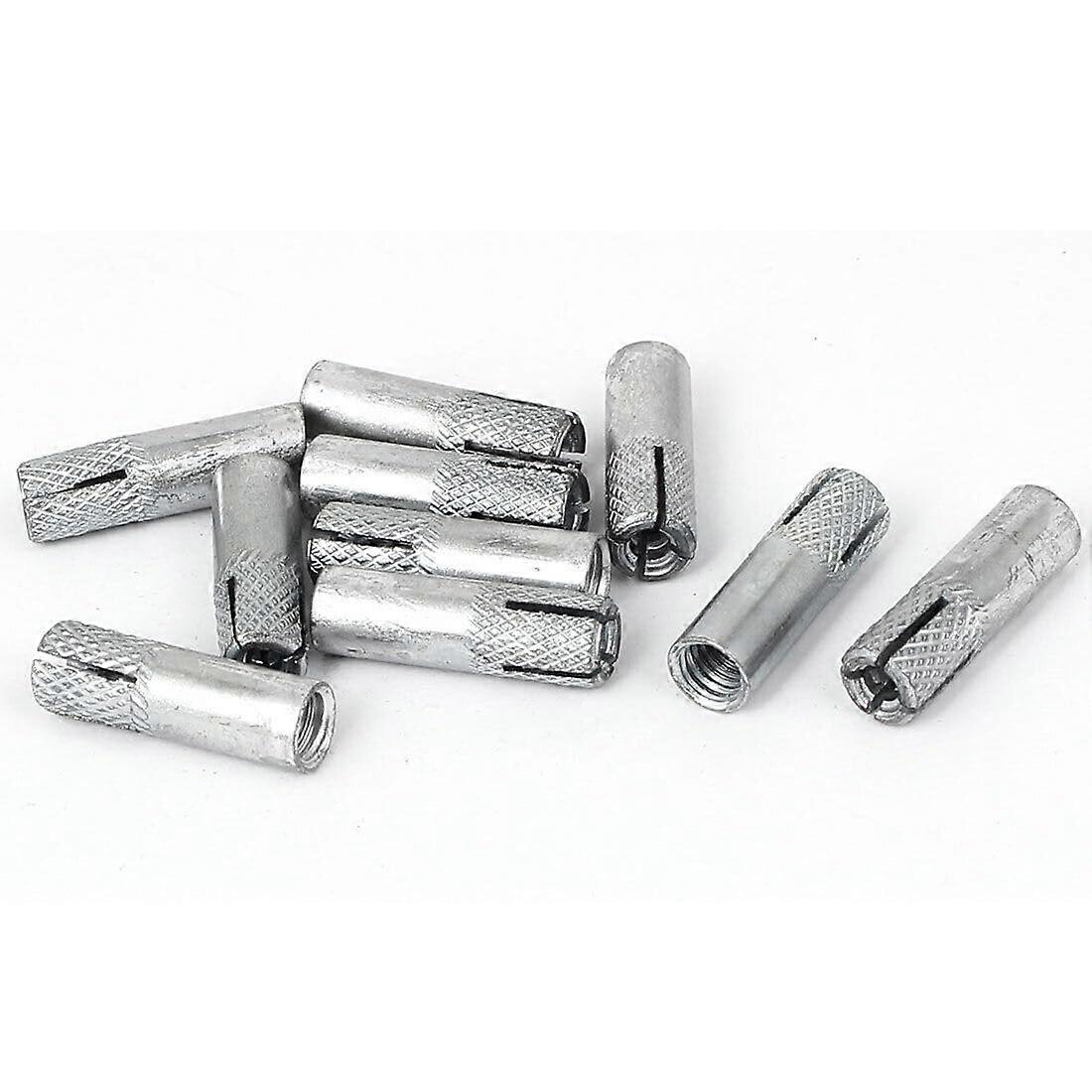 M6 Threaded Expansion Bolt Sleeve Anchors 25mm Metal Tool Parts and Accessories 10pcs for Heavy-Duty Applications