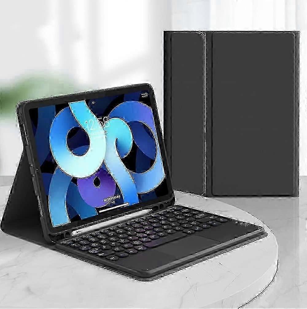 Estojo de teclado Bluetooth destacável para iPad 6/5 / Air 2 / Pro 9,7 polegadas com touchpad e teclas redondas