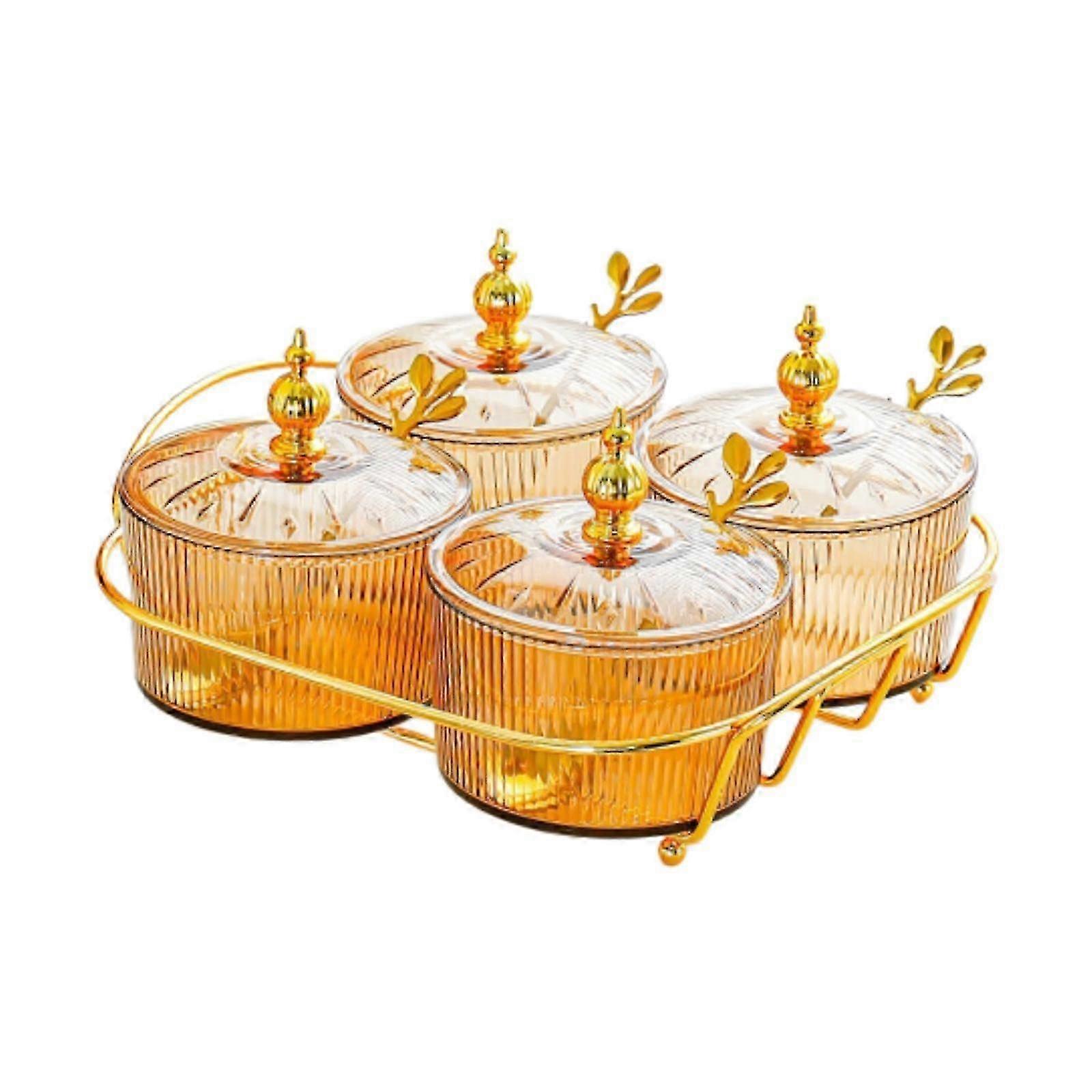 Nordic Serving Plate with Lid for Dried Fruits, Nuts, Candy, Snack Tray for Appetizers, Party & Dining Table